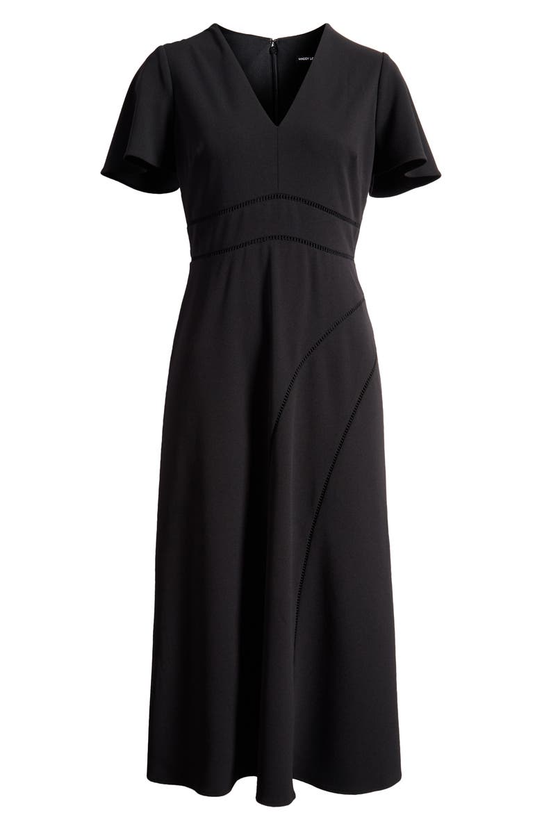 Maggy London Lattice Detail Midi Dress, Alternate, color, 