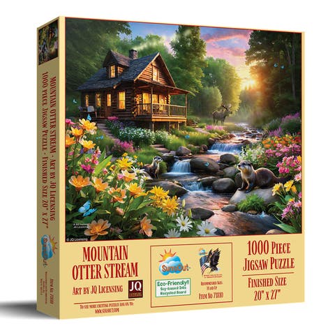Mountain Otter Stream 1000 piece Jigsaw Puzzle for Adults
