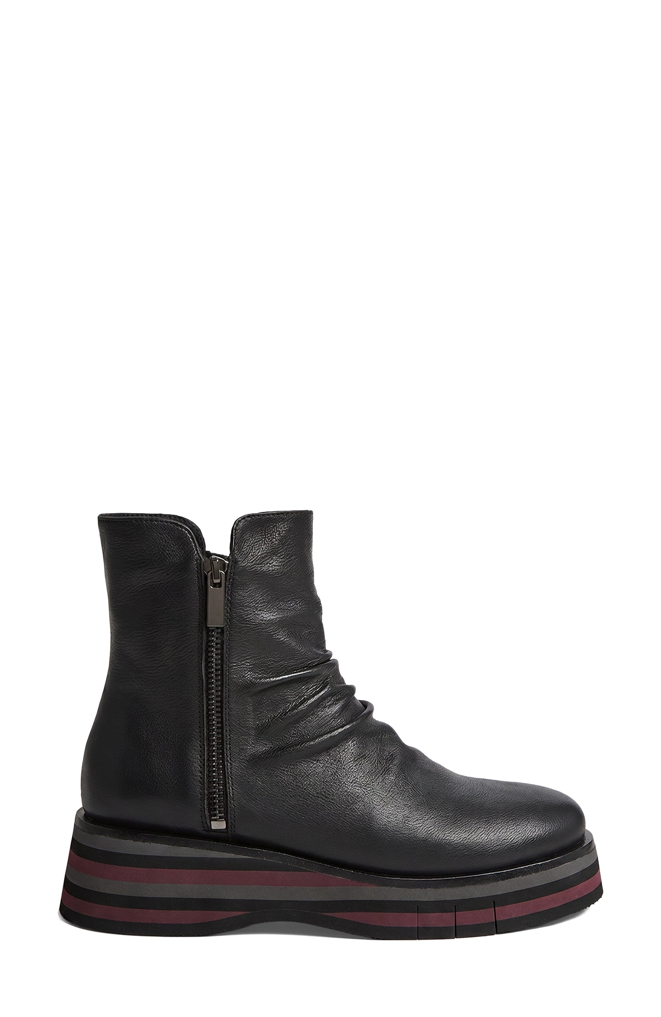 Ganni Flatform Boot, Alternate, color, Black and Grey Leather