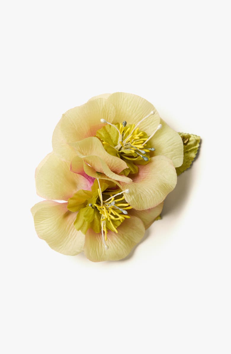Helena Simon The Hellebore Floral Brooch, Main, color, Yellow