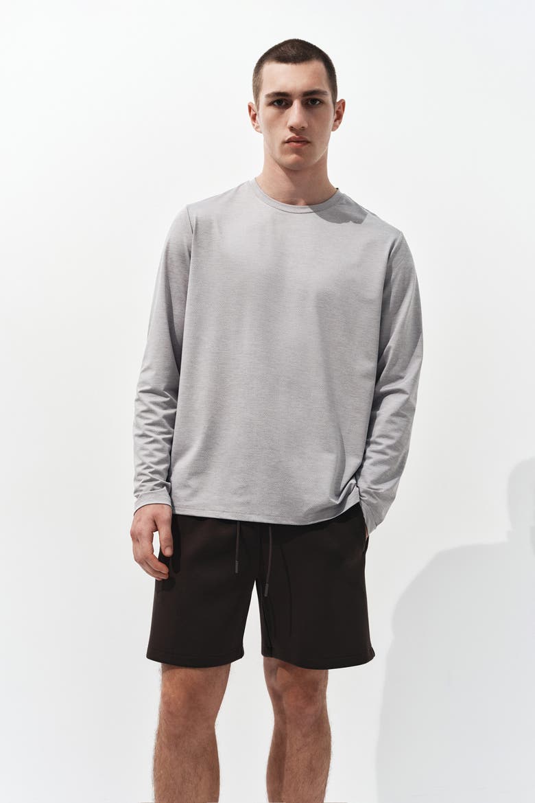 Sports Scuba Knit Shorts With Drymove, Alternate, color, Dark coffee