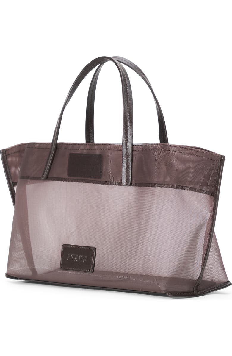 STAUD Mini Christos Mesh Tote, Main, color, Espresso
