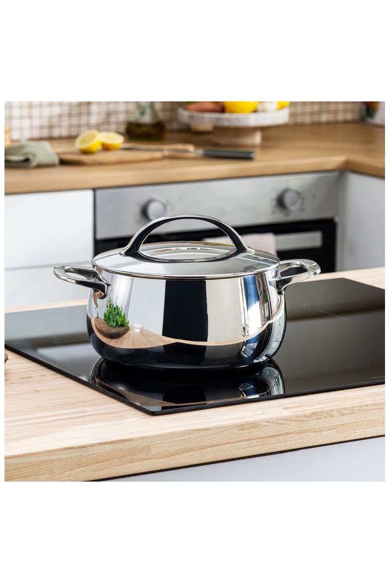 Belly Tri-Ply Stainless Steel Stockpot, Alternate, color, STELLAR