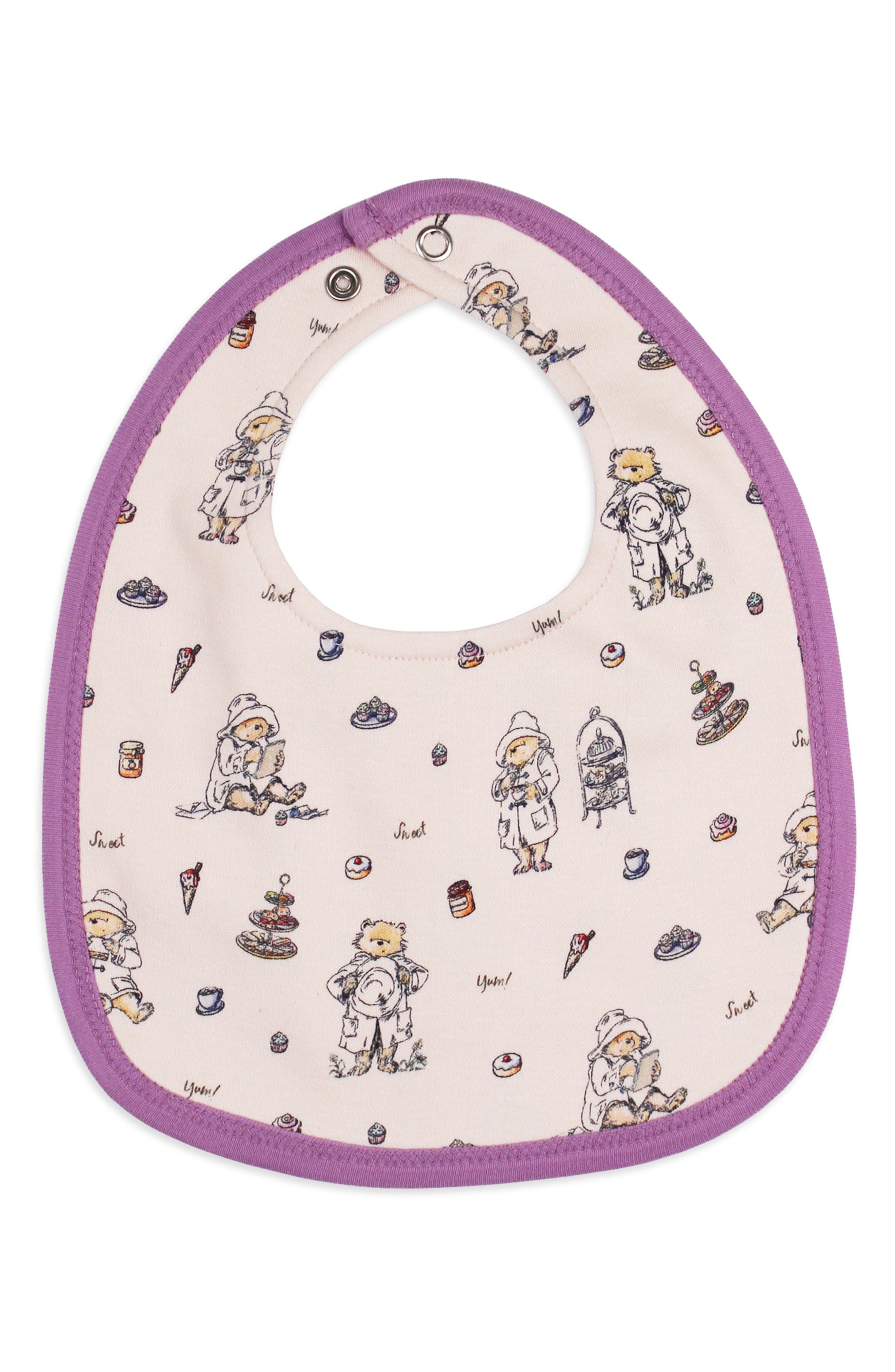 L'Ovedbaby x Paddington Bear™ 2-Layer Reversible Organic Cotton Bib in Sweet Paddington 