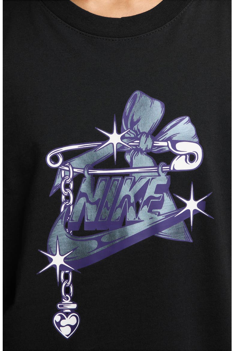 Kids' Graphic Cotton T-Shirt, Alternate, color, BLACK