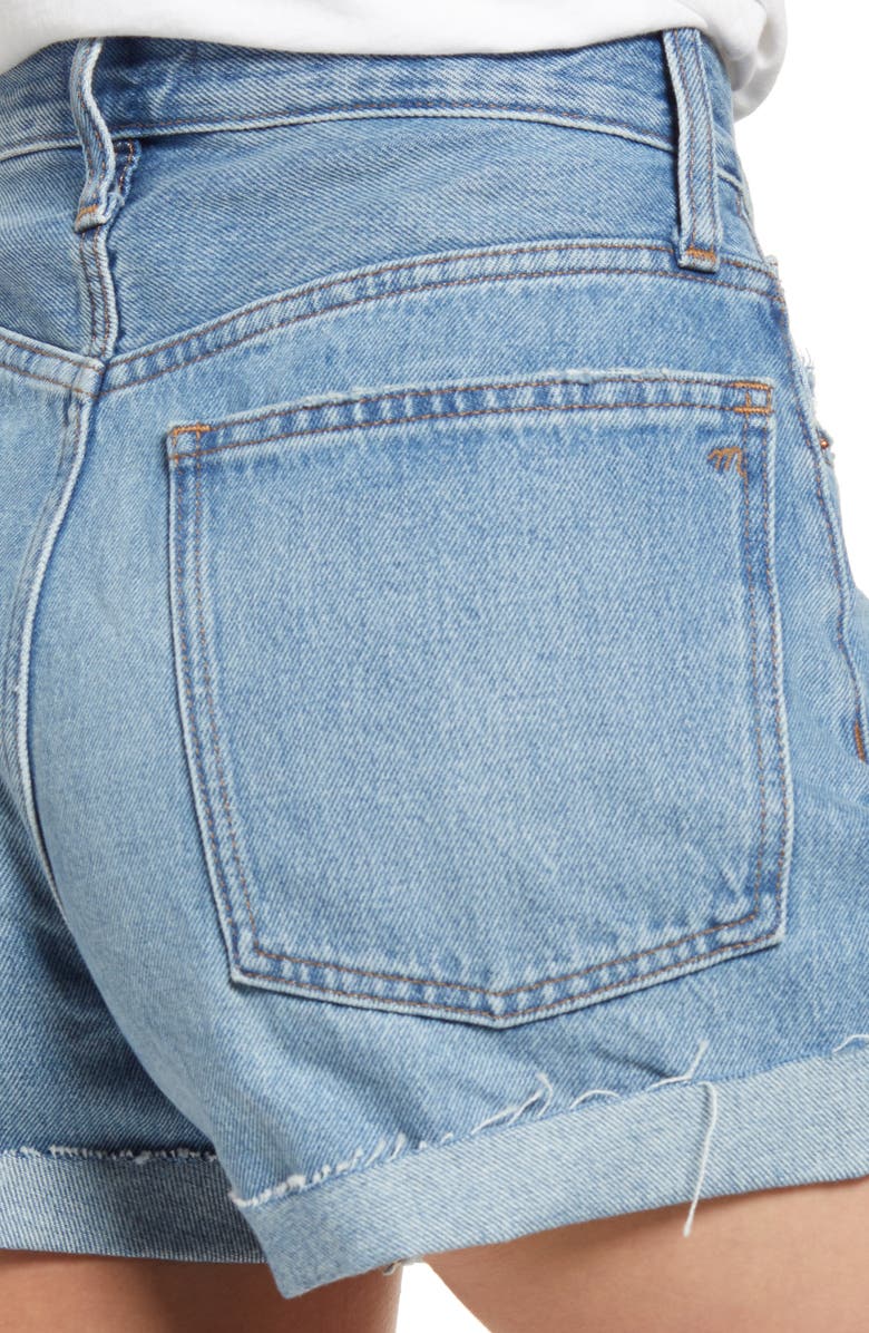 Madewell The Dadjean Cuff Denim Shorts, Alternate, color, 