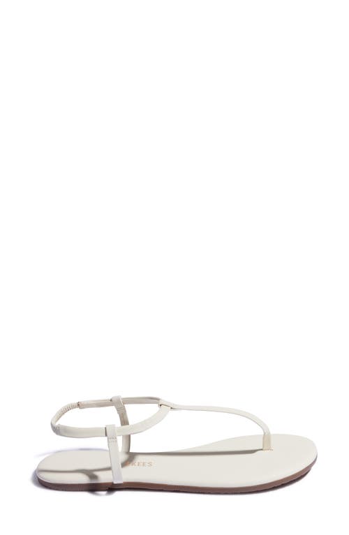 Tkees Mariana Metallic Leather Sandals In Cream
