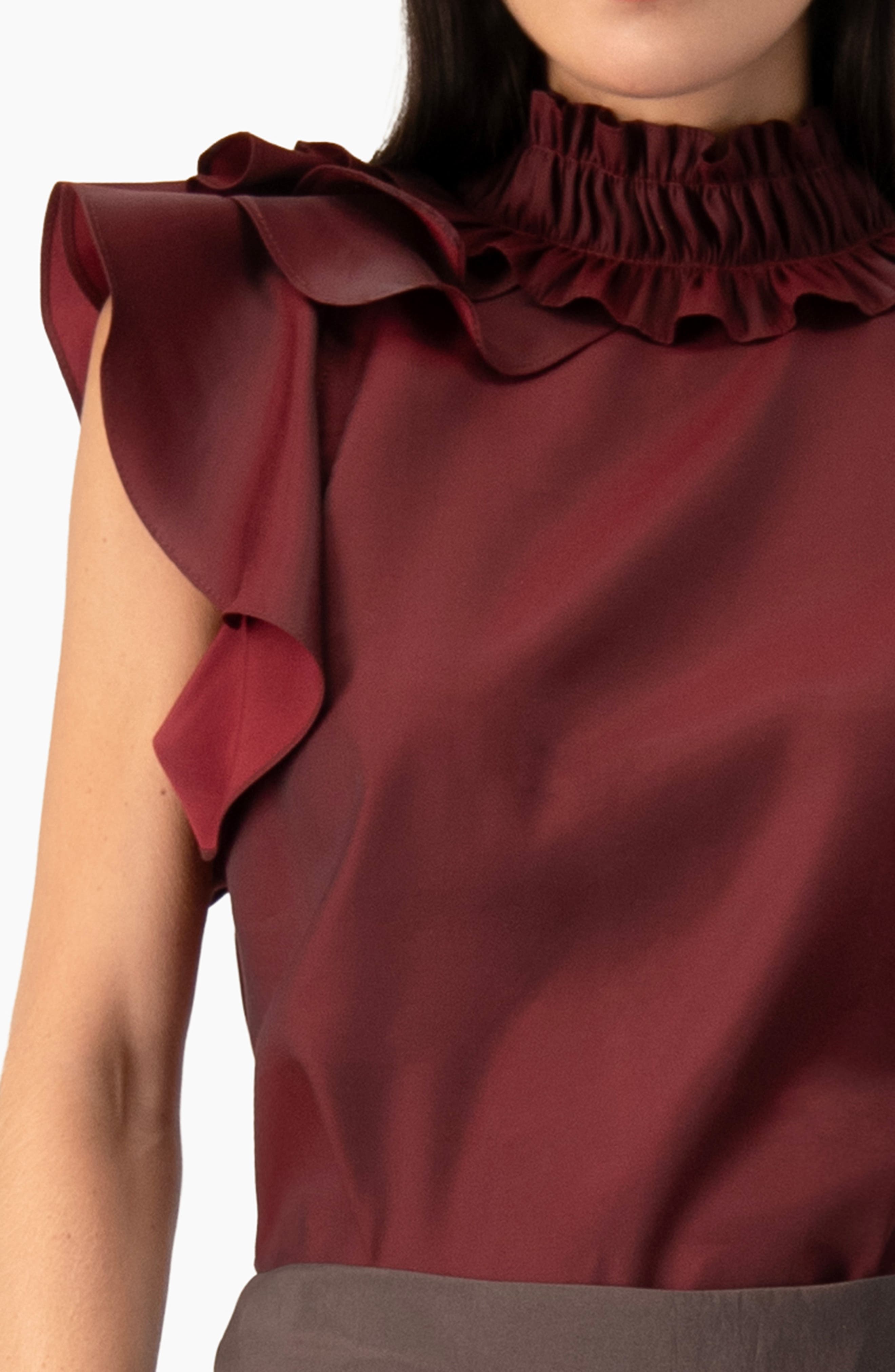 IVONNE Ruffle-collar Sleeveless Blouse (Women) | Nordstrom