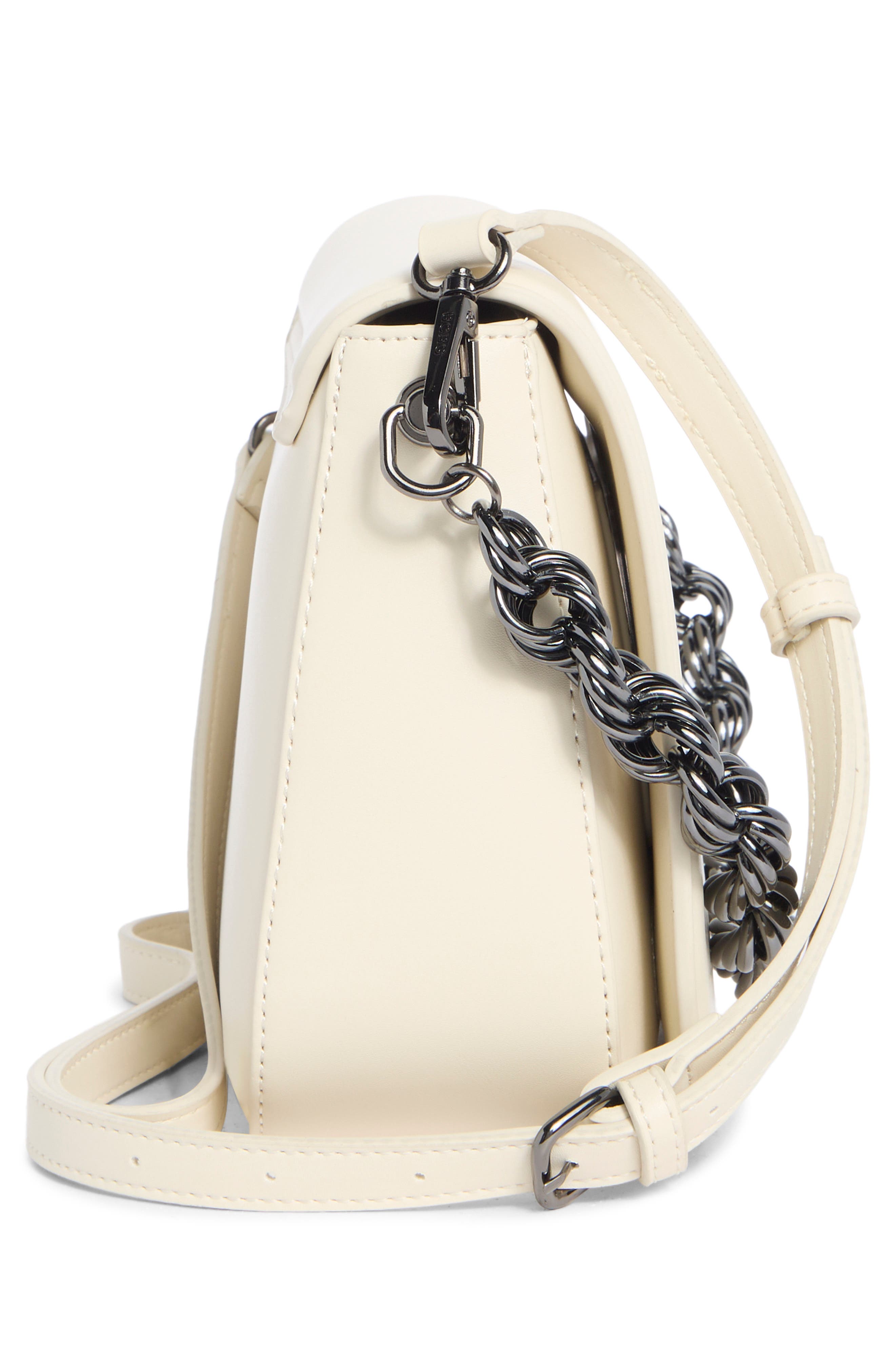 BCBG Twisted Top Handle Saddle Bag, Alternate, color, Cloud