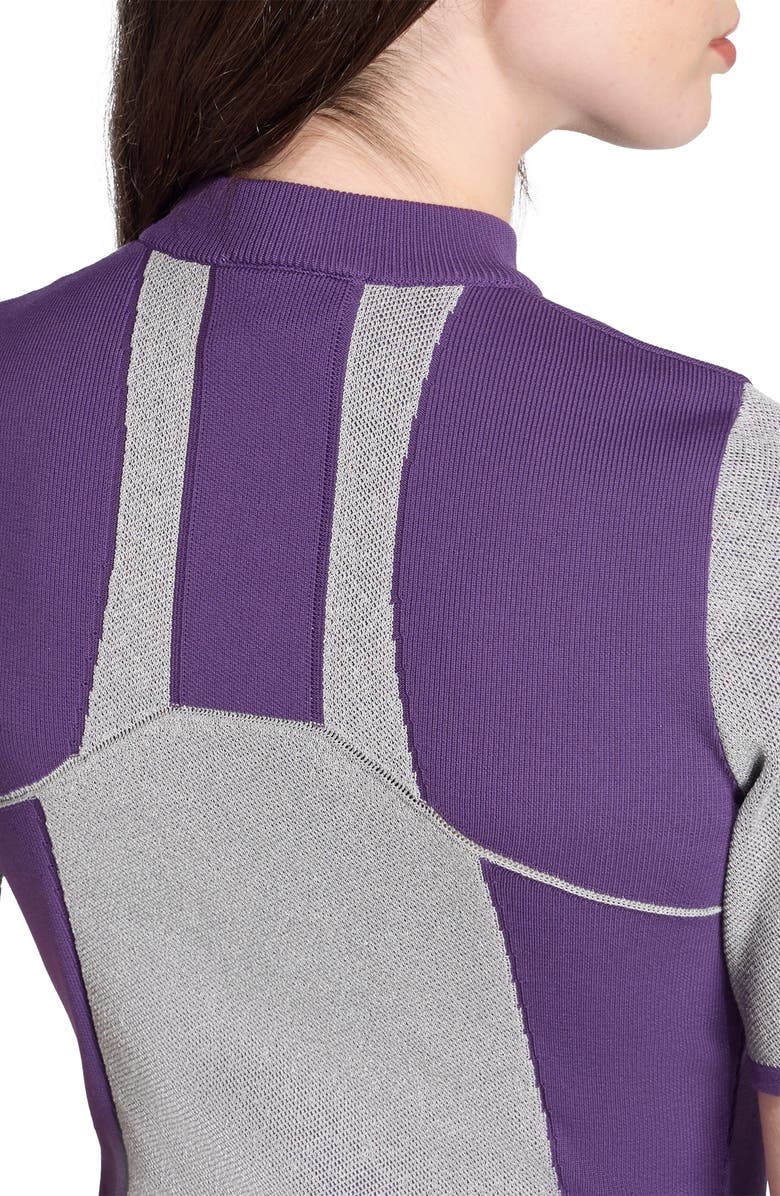 adidas EQT Short Sleeve Quarter Zip Top, Alternate, color, Violet