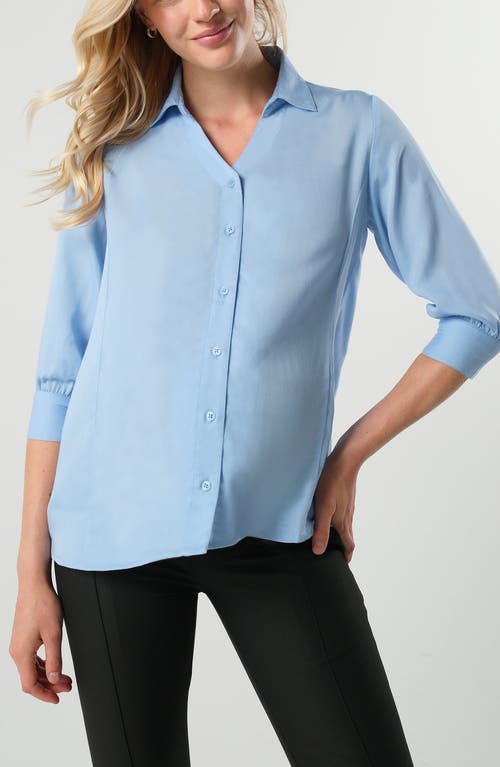 Marion No-gap 3/4 Sleeve Maternity & Nursing Button Down Shirt