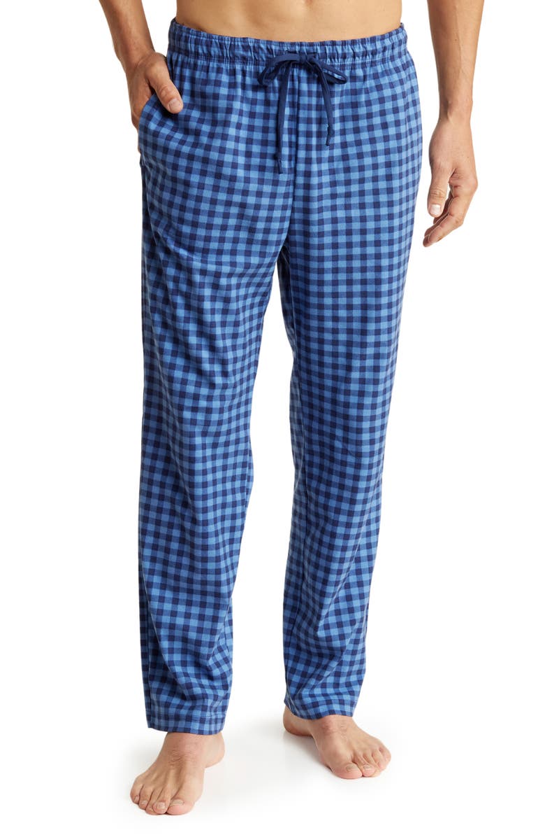 Nautica Buffalo Check Print Fleece Pajama Pants, Main, color, 