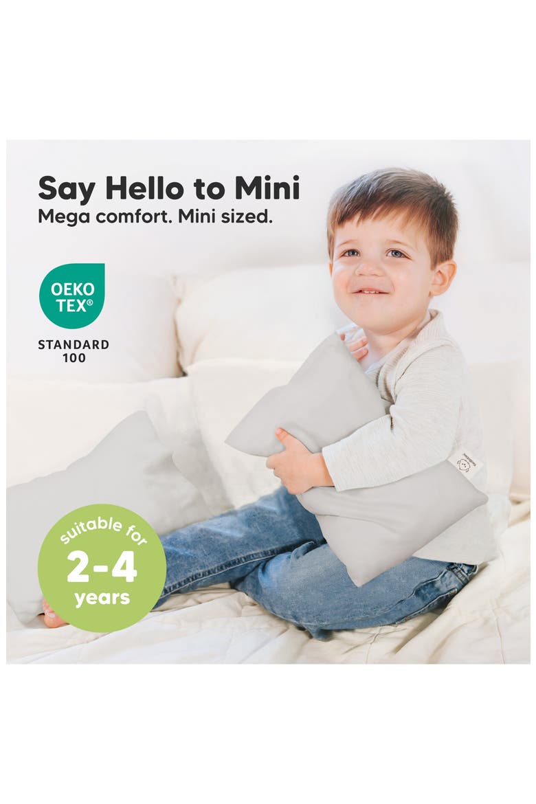 Mini Toddler Pillow With Pillowcase, Alternate, color, French Gray