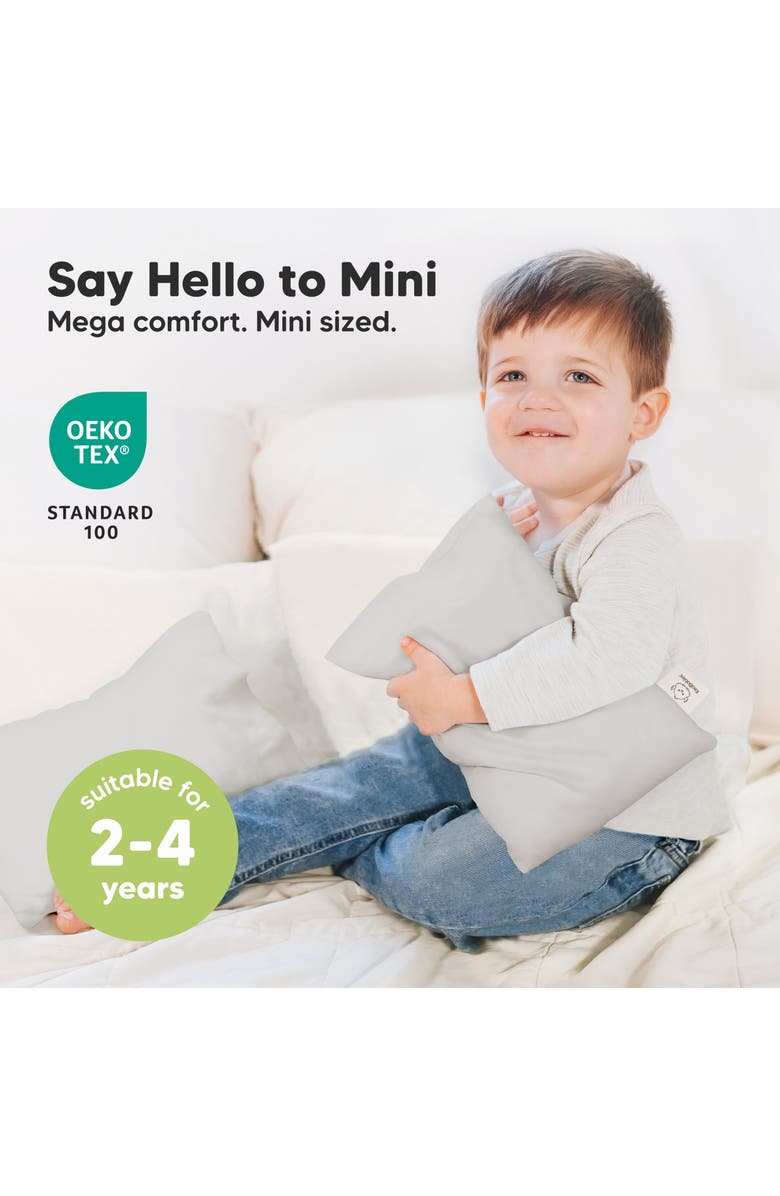 KeaBabies Mini Toddler Pillow With Pillowcase, Alternate, color, French Gray