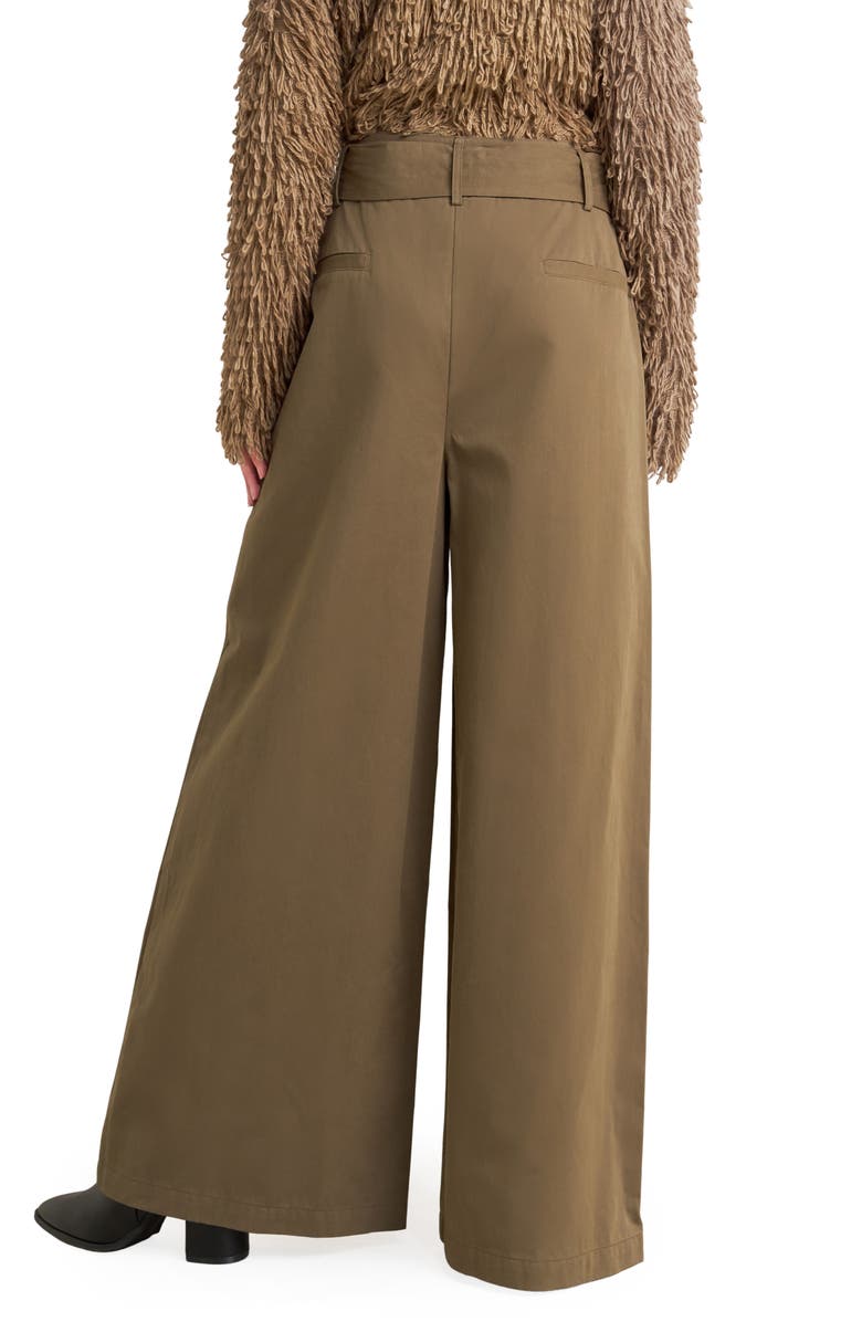 FREEMARKET D-Ring Belted Wide Leg Pants, Alternate, color, Brown