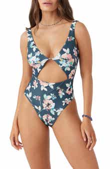 O'Neill Melody Morro Bay Floral Cutout One-Piece Swimsuit