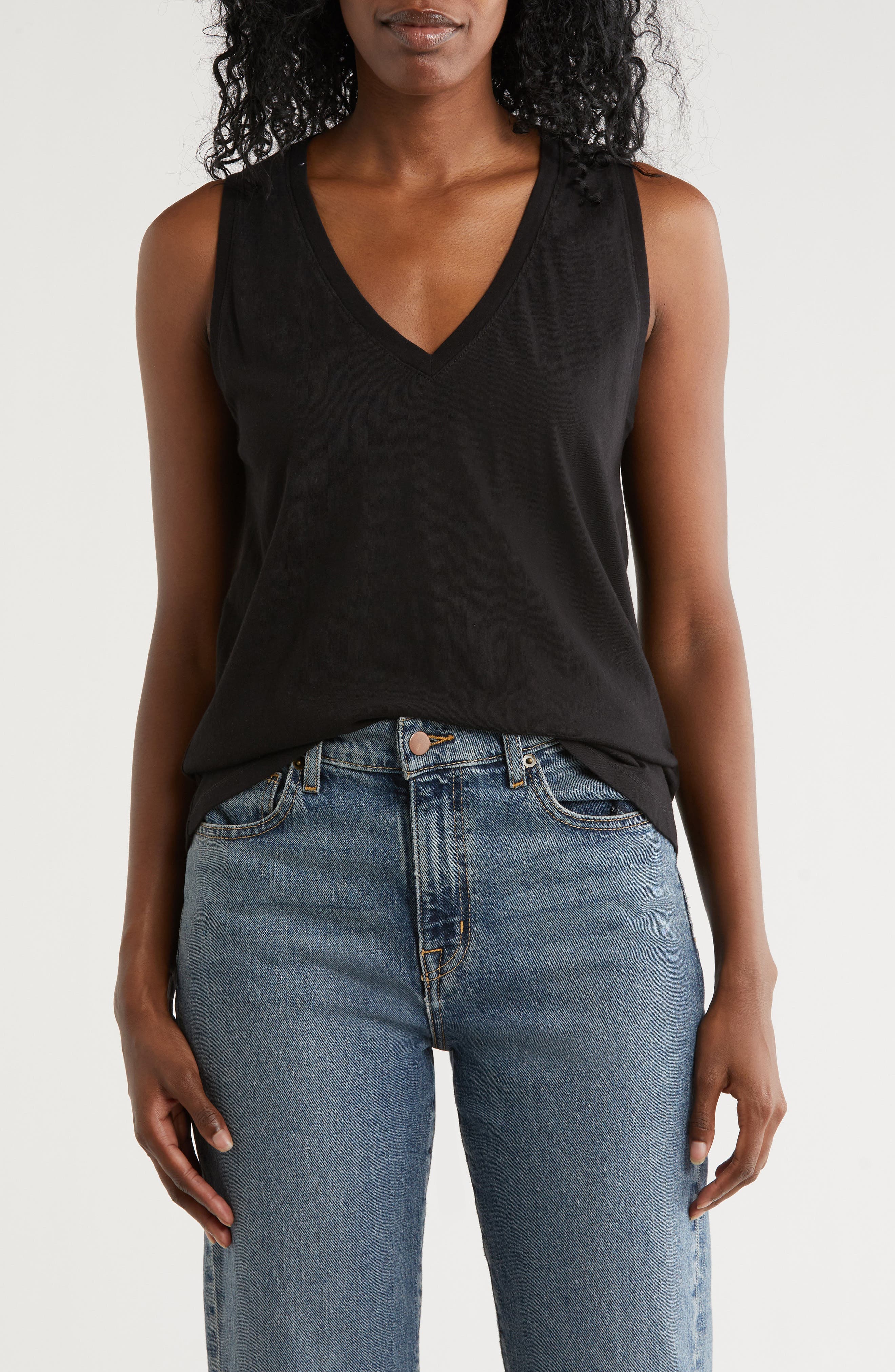 Madewell Women's Slinky V-Neck Top main image 0