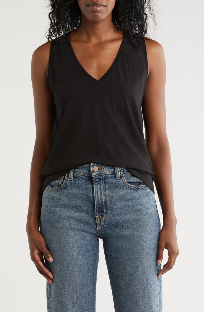 Madewell Softfade V-Neck Tank, Main, color,