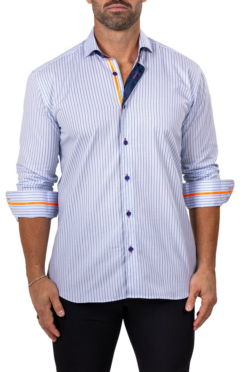 Maceoo Eins Marthy Contemporary Fit Cotton Button-Up Shirt, Alternate, color, 