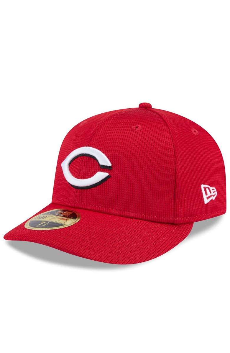 New Era Men's New Era Red Cincinnati Reds 2025 Spring Training Low Profile 59FIFTY Fitted Hat, Alternate, color, Red