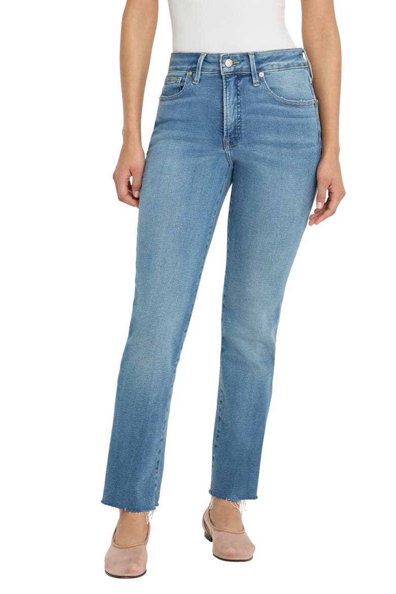 Soft-Tech Good Legs Raw Hem Ankle Straight Leg Jeans, Main, color, INDIGOI1209