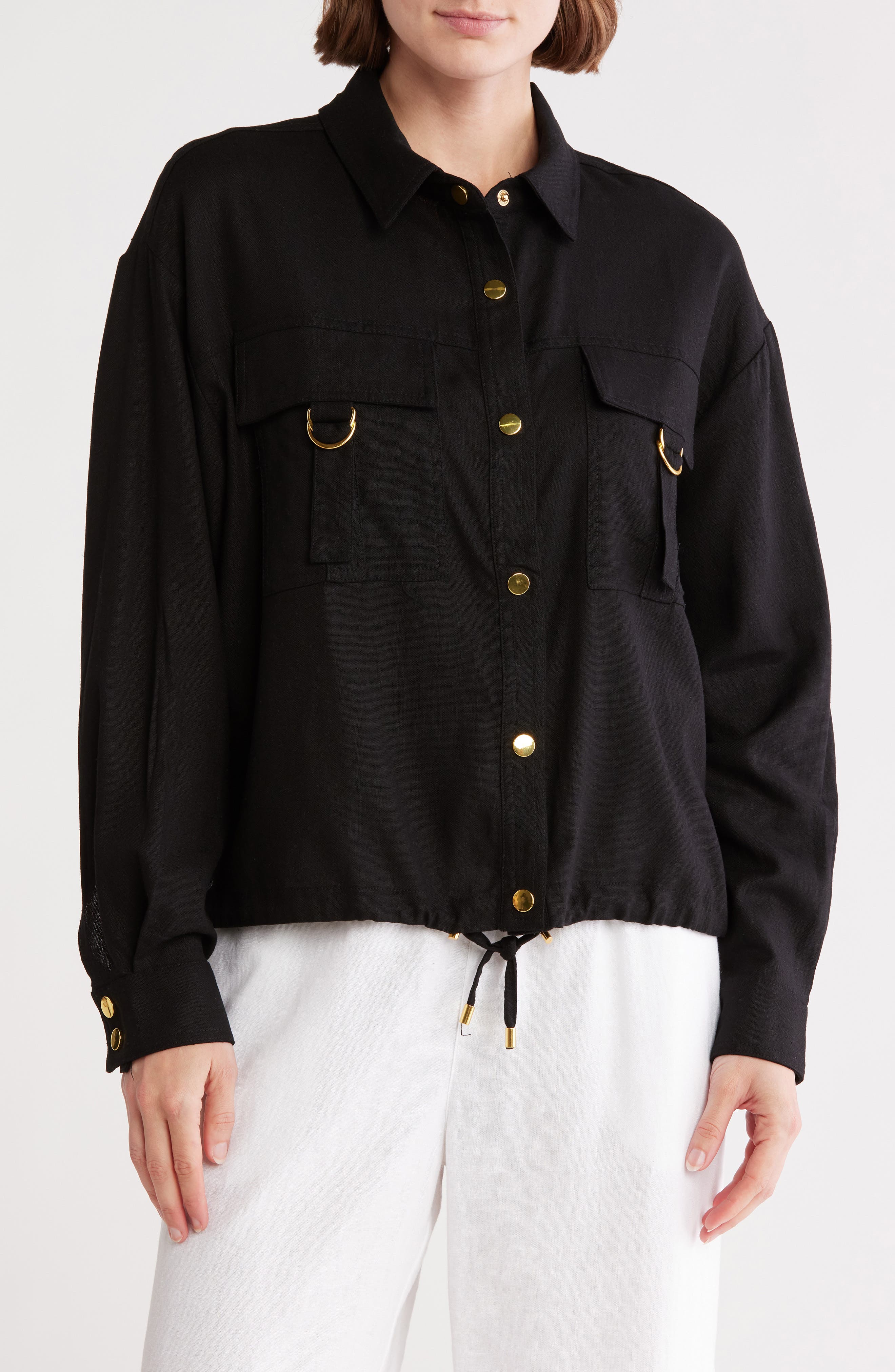 Ellen Tracy Crop Safari Jacket