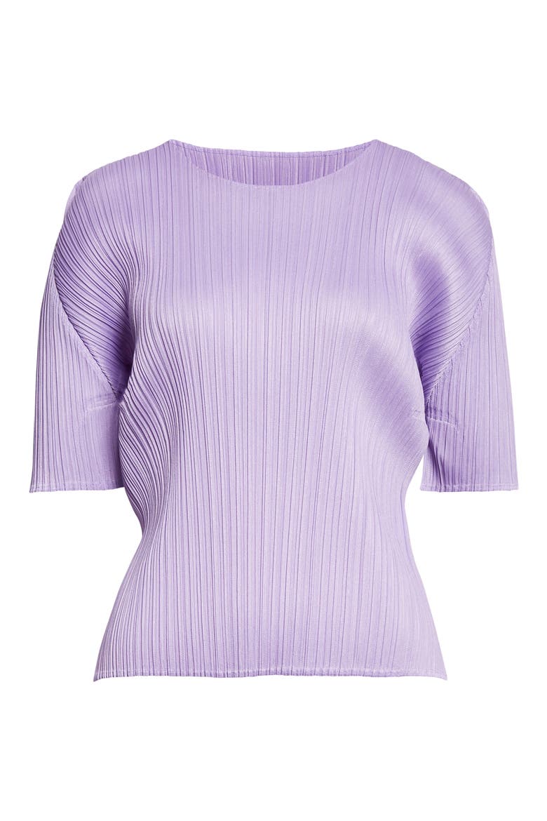 Monthly Colors April Pleated Top, Alternate, color, LIGHT PURPLE