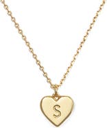 Kate Spade New York initial heart pendant necklace