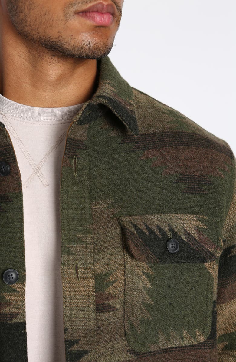 JACHS Geometric Fleece Lined Shirt Jacket, Alternate, color,