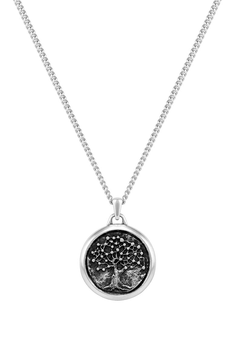 Vincero Men's Tree of Life Pendant Necklace, Main, color, Silver