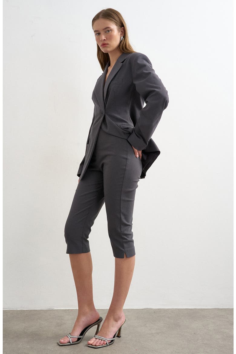 Bengaline Capri Pants, Alternate, color, CHARCOAL