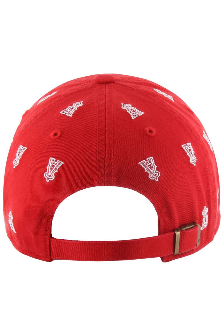 Women's '47 Red Los Angeles Angels Confetti Clean Up Adjustable Hat, Alternate, color, Red