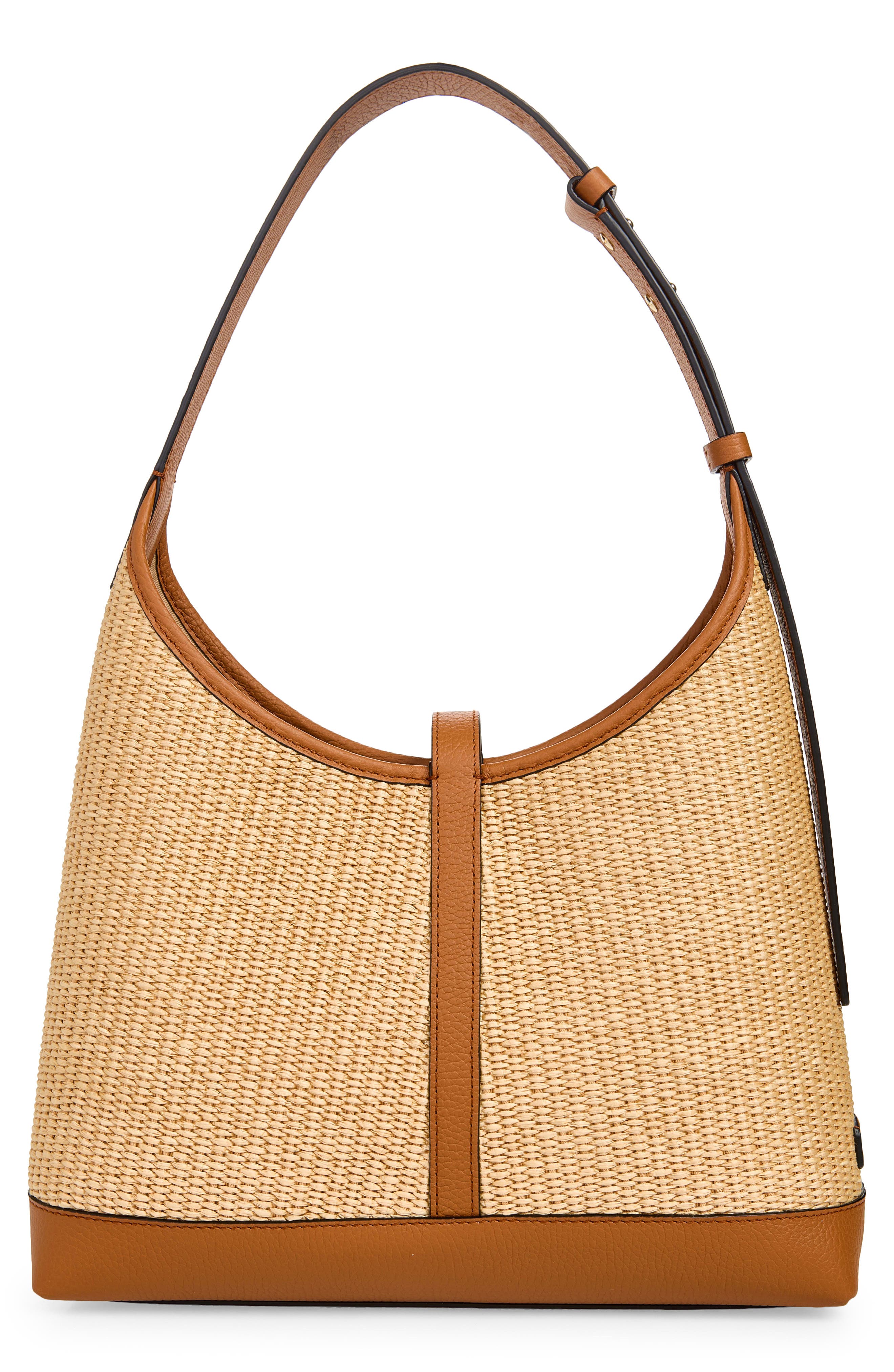 Kite Raffia Hobo Bag, Alternate, color, TAN/ NATURAL
