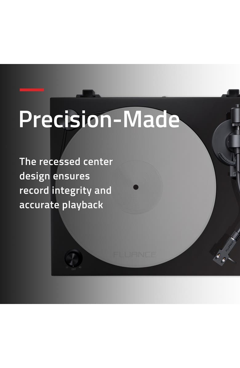 Fluance Acrylic Turntable Platter Mat, Reduce Vibrations, Improve Sound Clarity, Alternate, color, Frosted