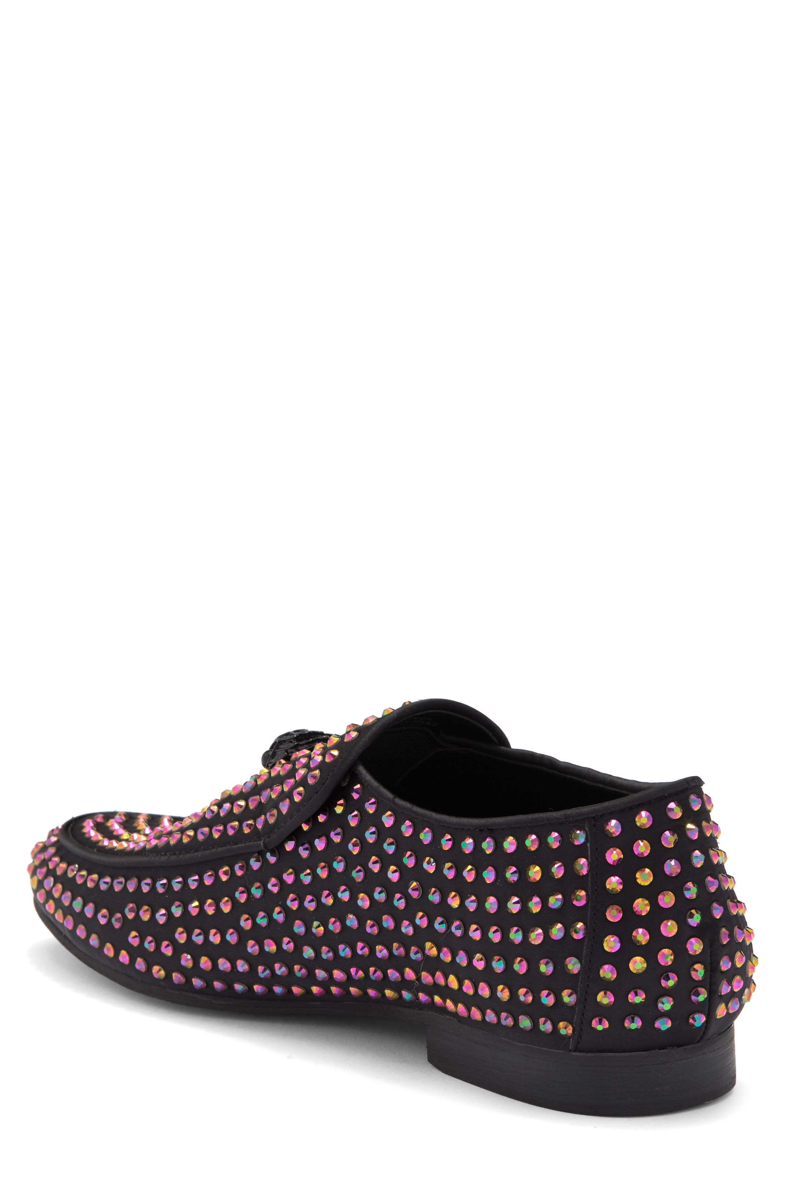 Kurt Geiger London Hugh Eagle's Head Crystal Stud Loafer, Alternate, color, 