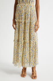 Ulla Johnson Virginie Floral Silk Maxi Skirt