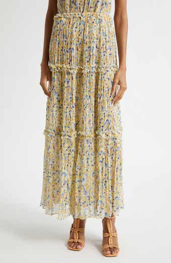 Virginie Floral Silk Maxi Skirt