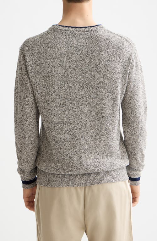 Scotch & Soda Mélange Crewneck Sweater In Gray