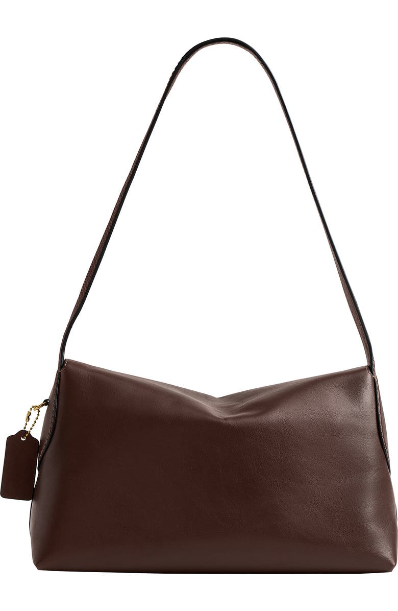 COACH Chelsea 30 Natural Grain Leather Shoulder Bag, Alternate, color, B4/Maple