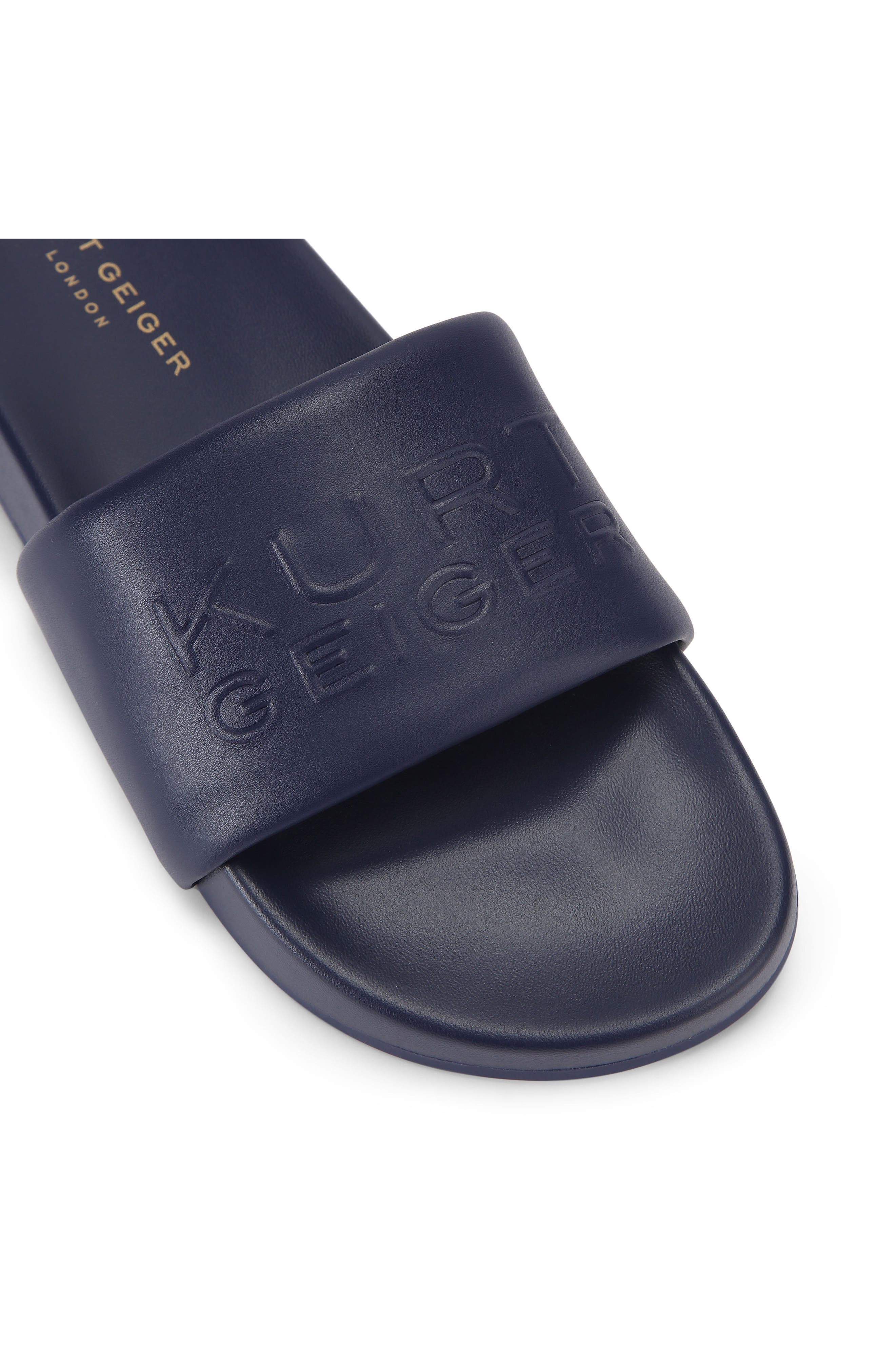 Stacked Slide Sandal, Alternate, color, NAVY