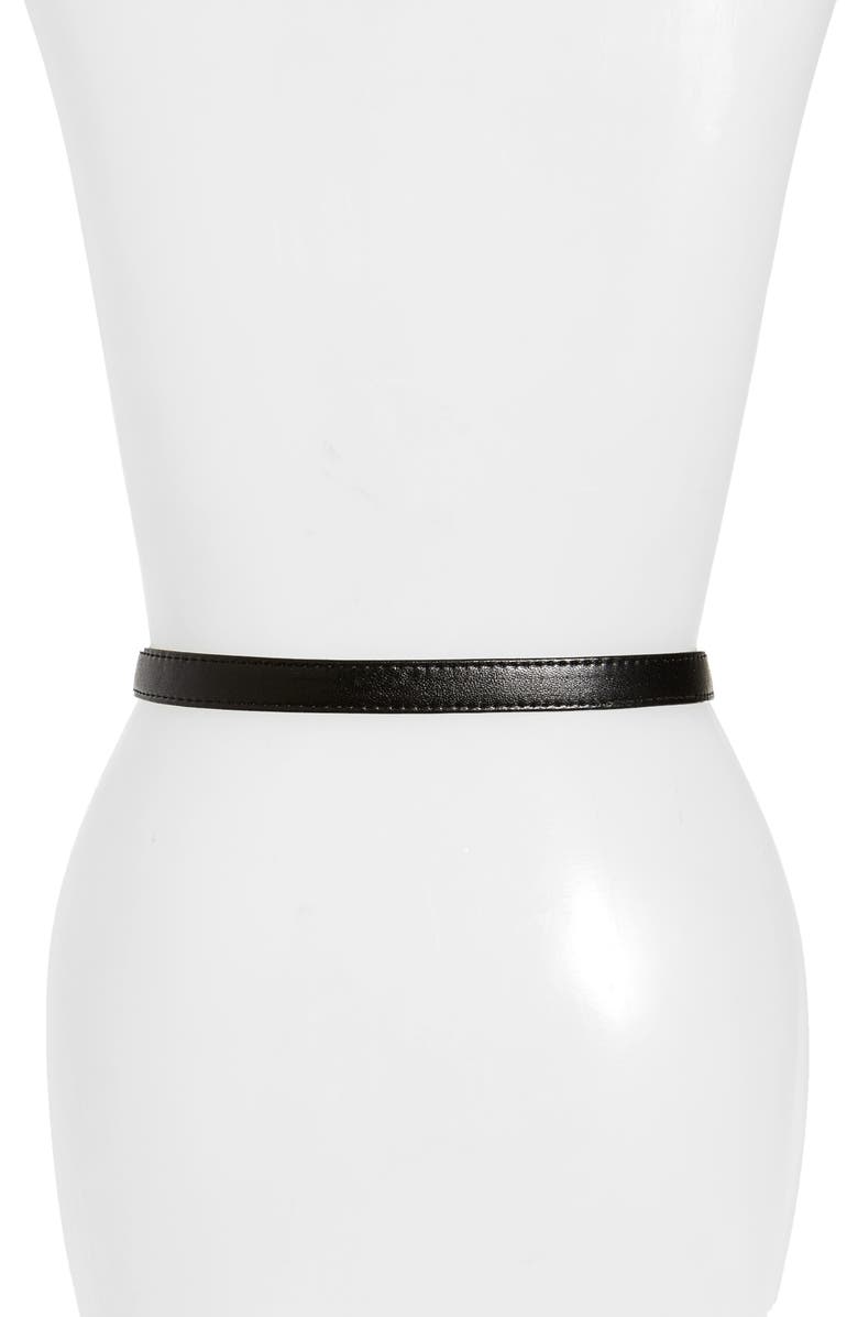 Raina Carraway Elephant Buckle Leather Belt, Alternate, color,