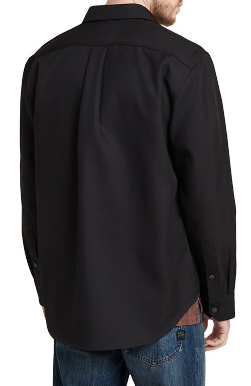 G-star Cargo Pocket Cotton Button-up Overshirt In Dark Black