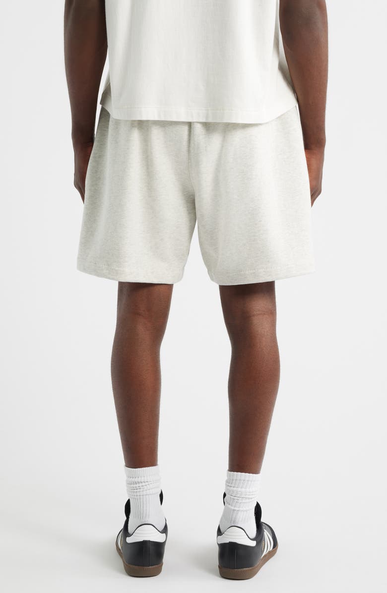 Fear of God Essentials MLB Classic Fit Cotton Graphic Sweat Shorts, Alternate, color, Light Heather
