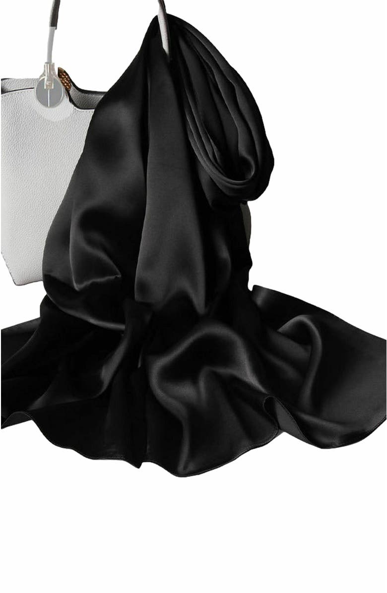 SILKSILKY Pure Silk Solid Color Rectangle Long Scarf/Shawl, Main, color, 