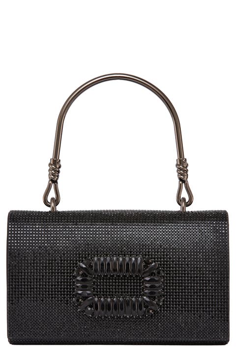 Elegant Rhinestone Satin Evening Bag