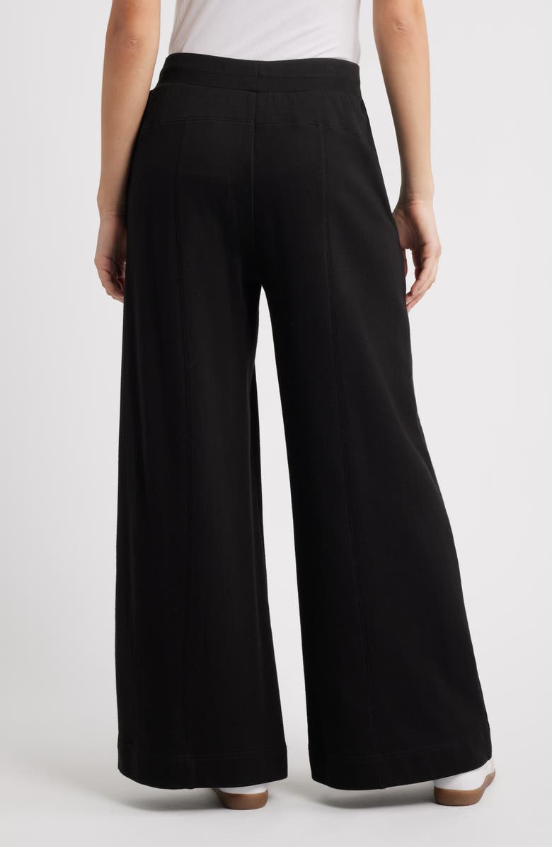 Wit & Wisdom Skyrise Pintuck Pleat Wide Leg Pants, Alternate, color, Black
