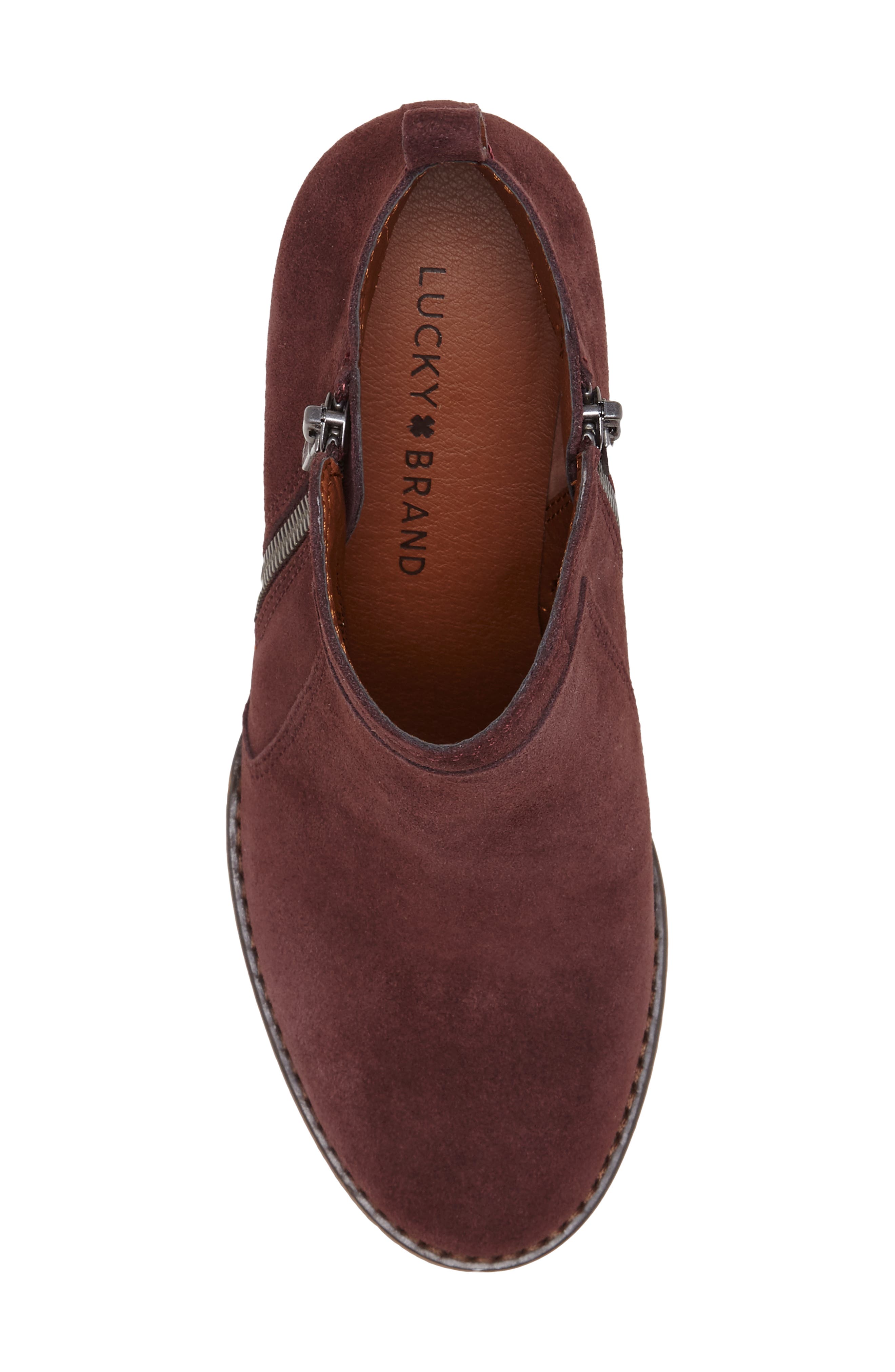 Yahir Wedge Bootie, Alternate, color, RAISIN SUEDE