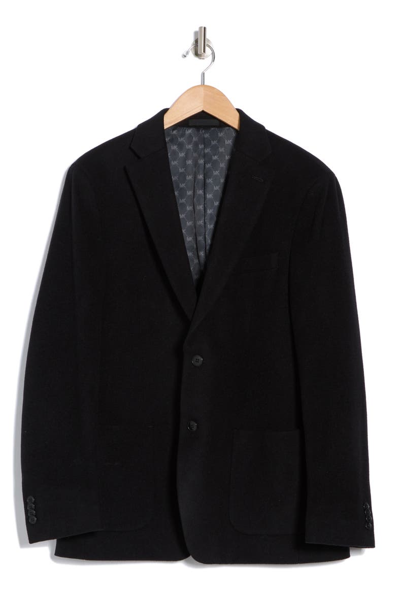 Wool, Silk & Cashmere Sport Coat, Alternate, color, BLACK