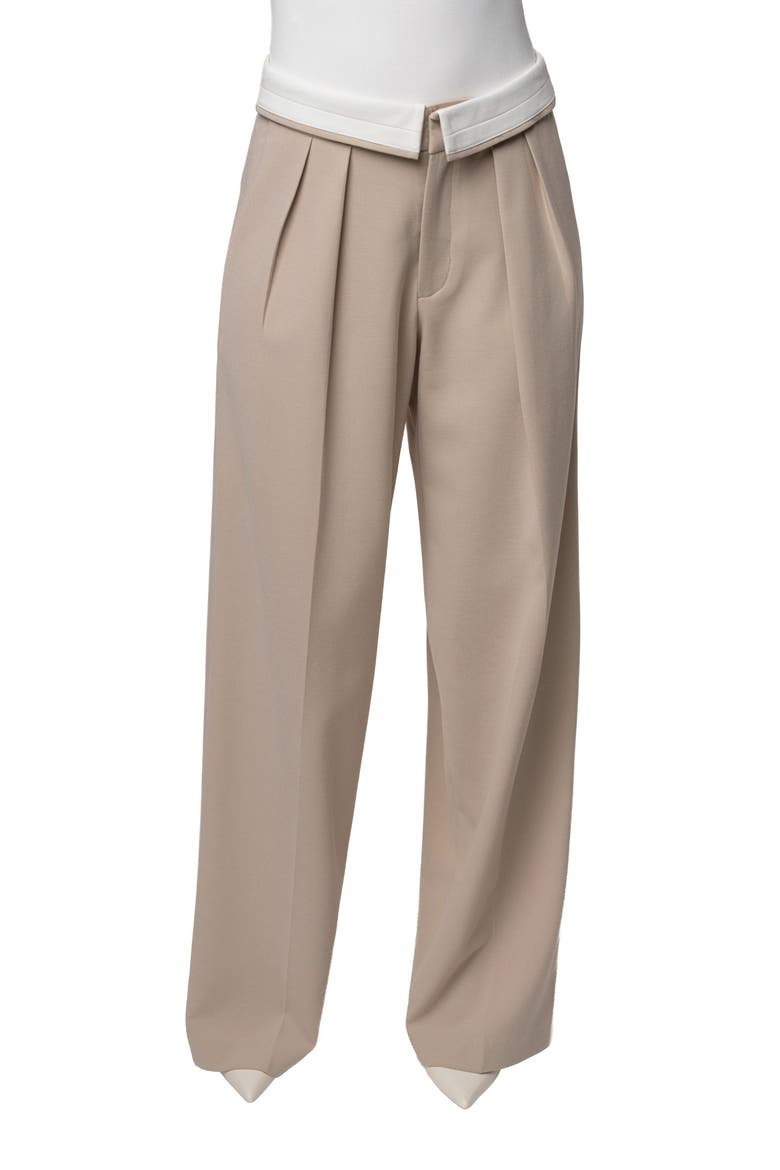 Beige Command Pleat Trouser, Main, color, Beige