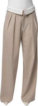 JLUXLABEL Beige Command Pleat Trouser
